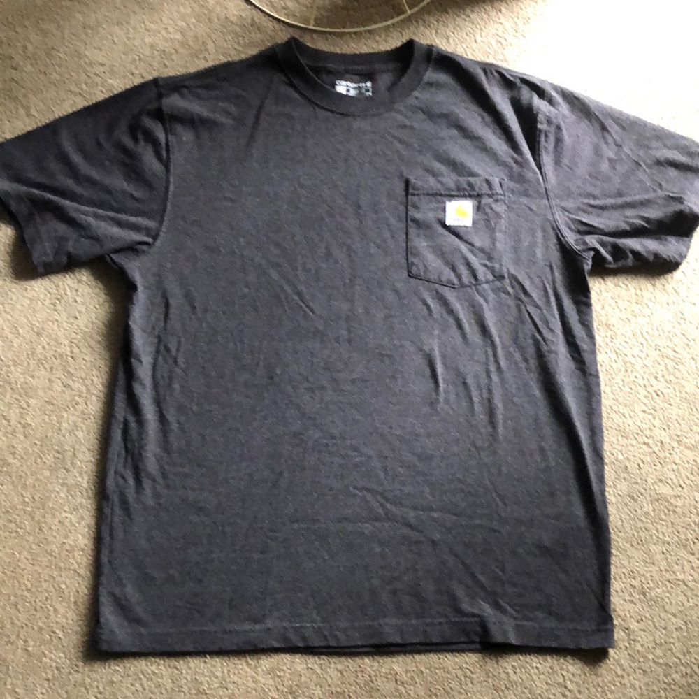 CARHARTT LOOSE FIT DARK GRAY/ BLUE T-SHIRT MENS SIZE LARGE!